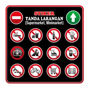 

STIKER LARANGAN (Supermarket, Minimarket, pusat perbelanjaan, warung dll), melayani custom.