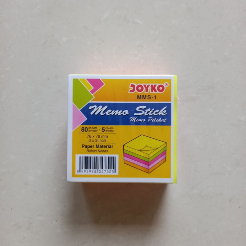 

[ PACK ISI 80 LEMBAR MURAH ] Memo Stick Memo Pelekat Joyko MMS-1