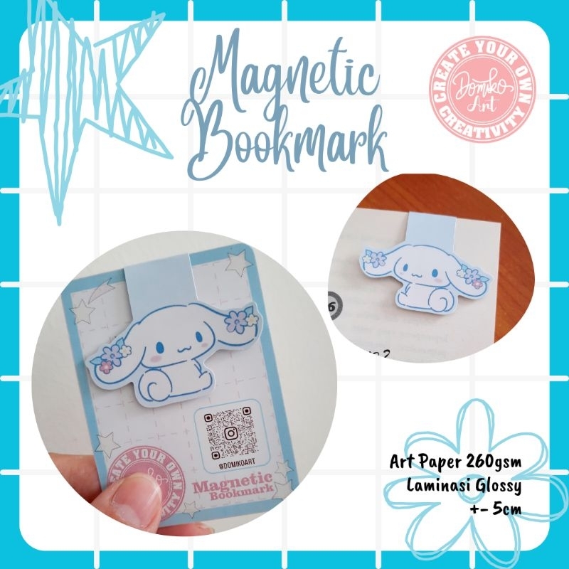 

Magnetic Bookmark / Pembatas Buku Magnet Cartoon Cinamonroll Flower