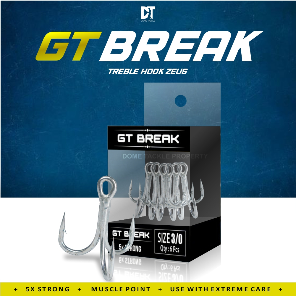 Kail Pancing Treble Hook GT Break Zeuz Hook Jigging Popping 1 2 4 6 8 1/0 2/0 3/0 4/0 5/0