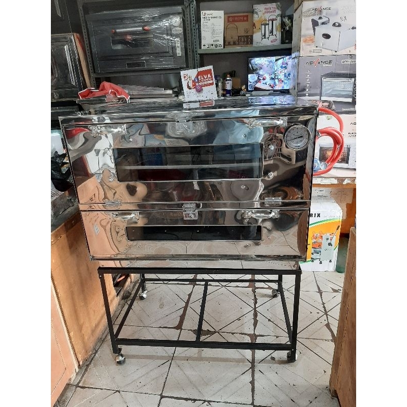 Oven gas Stainless 75x55cm