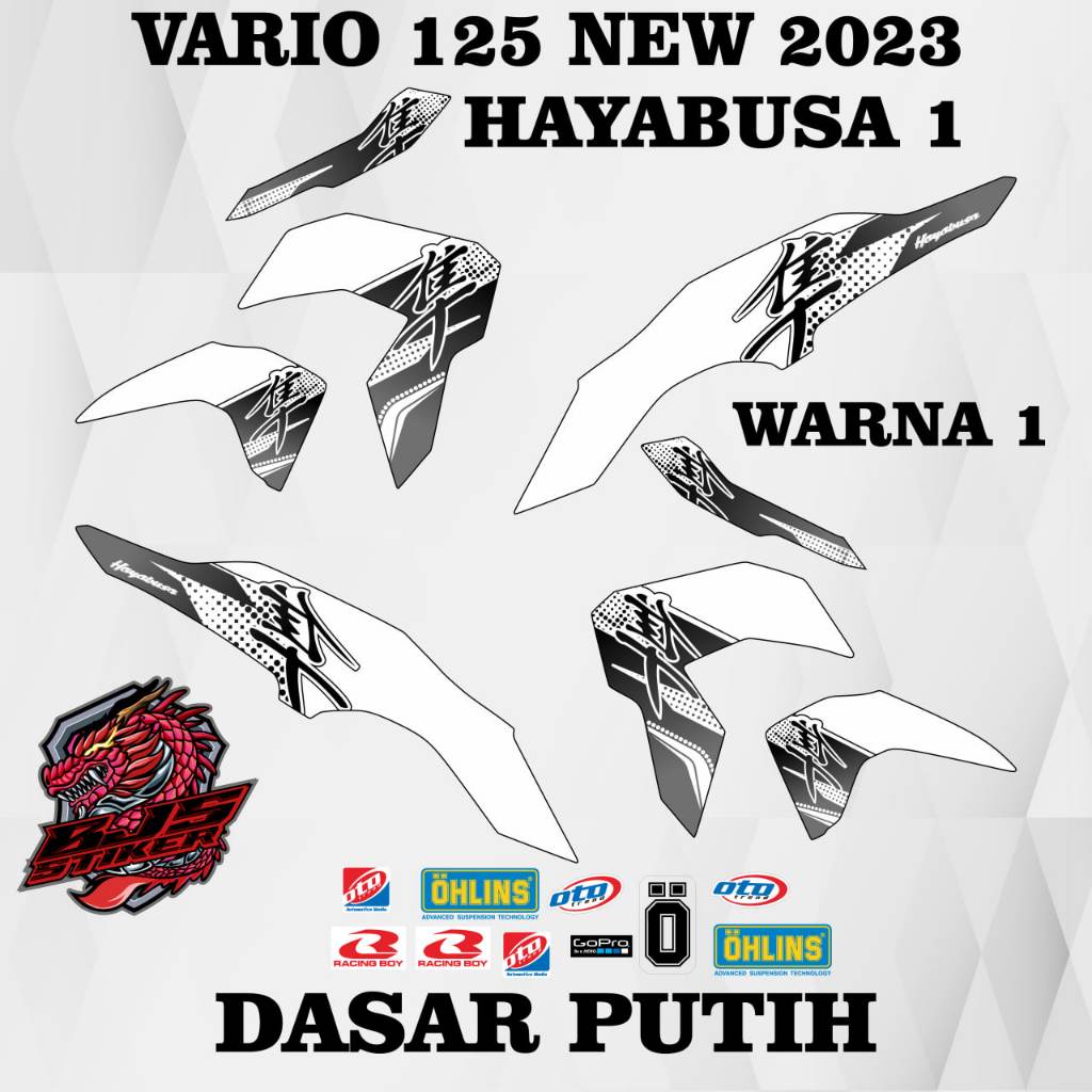 Striping vario 125 esp new 2023 - stiker striping honda vario 125 esp new 2023 hayabusa 1 putih