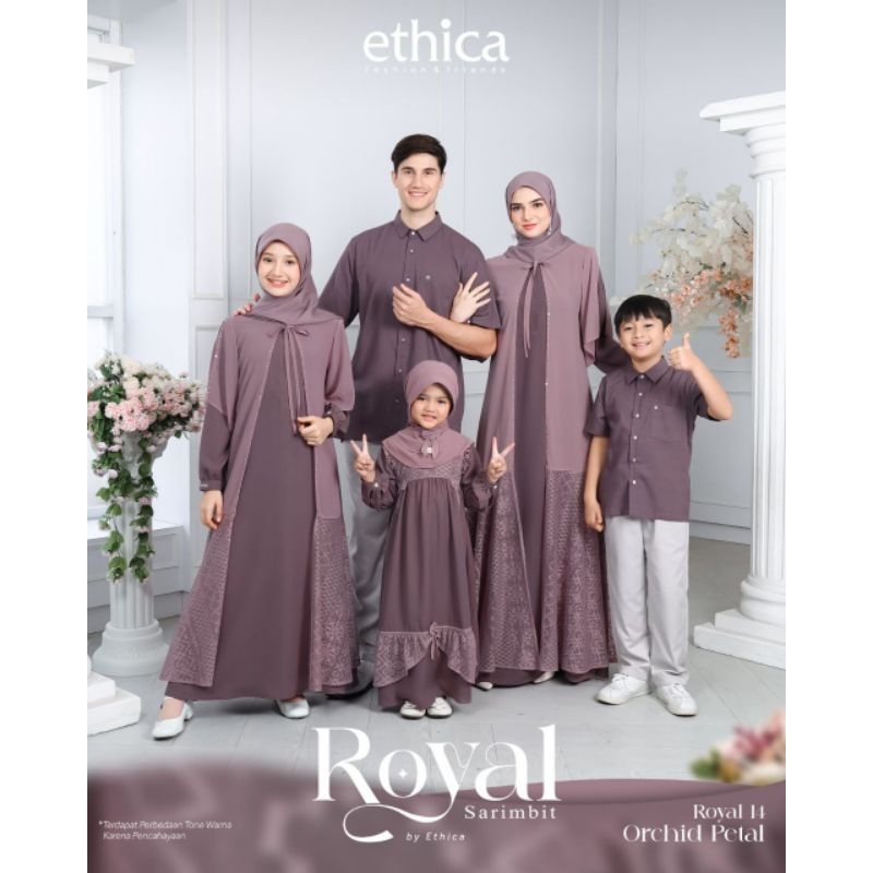 TERMURAH | BEST SELLER | SARIMBIT SET COUPLE KELUARGA ELFA ROYAL 14 ORCHID PETAL BY ETHICA | KAGUMI 