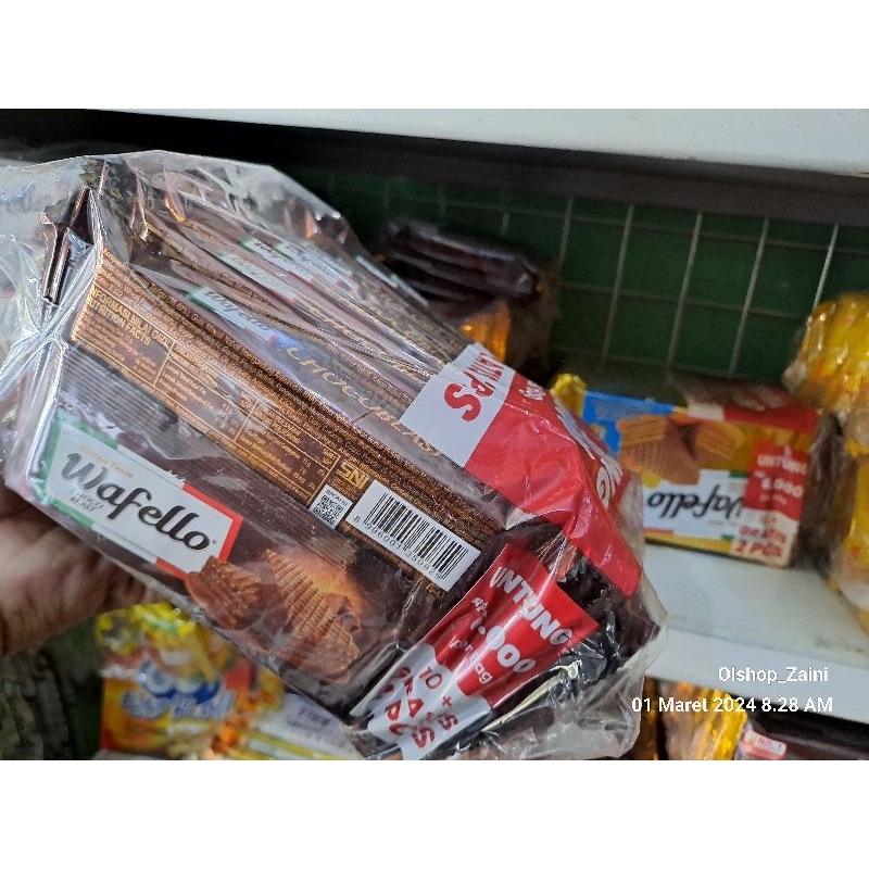 

Wafer WAFELLO 1 pack, isi 10 GRATIS 2 pcs, PROMO Murah a