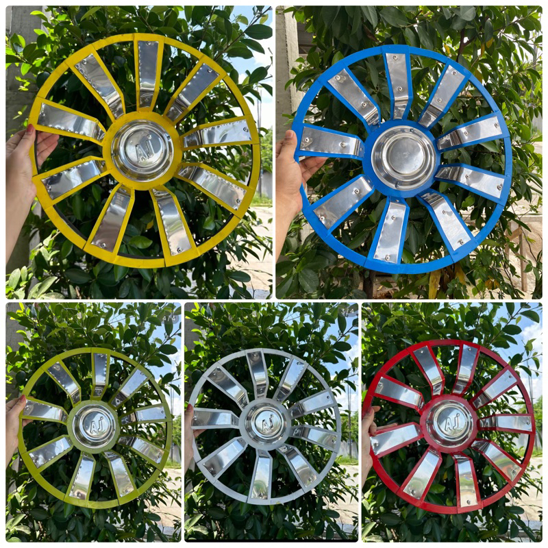 Weldop Truk Canter R16 spider plat crom daun 9 gratis dudukan