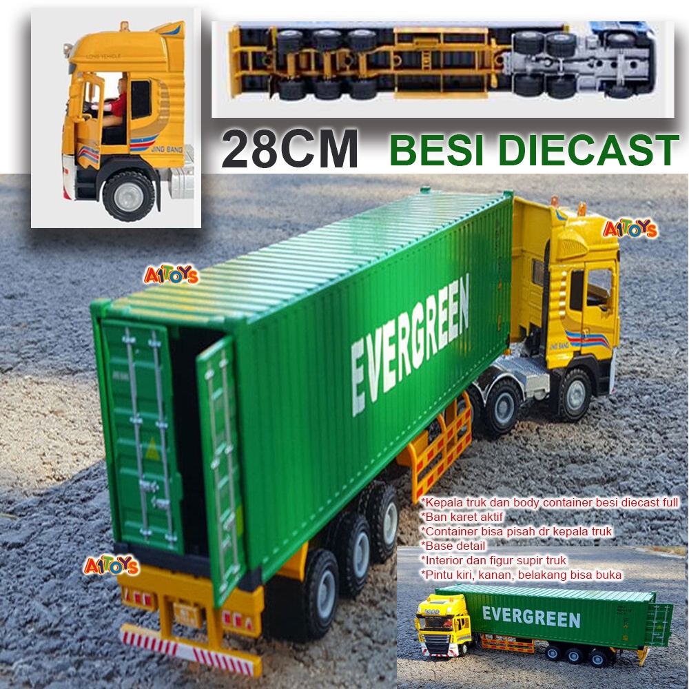 Diecast truk container Hino mainan diecast truk containerMaersk line diecast mainan truk tangki miny