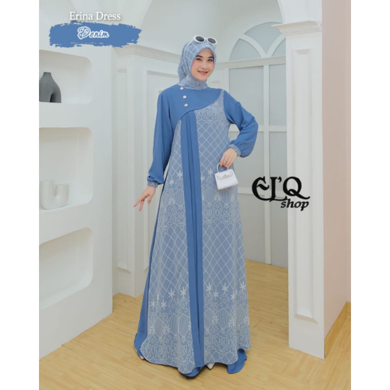 muslimah dress terbaru - Gamis muslimah | Erina dress