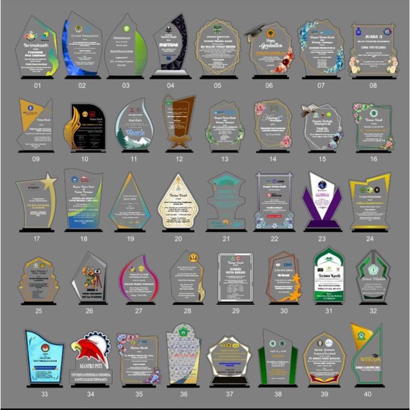Plakat Akrilik Custom Murah Bentuk BEBAS CUSTOM | PLAKAT ACRYLIC Piala akrilik bentuk custom KKN Pla