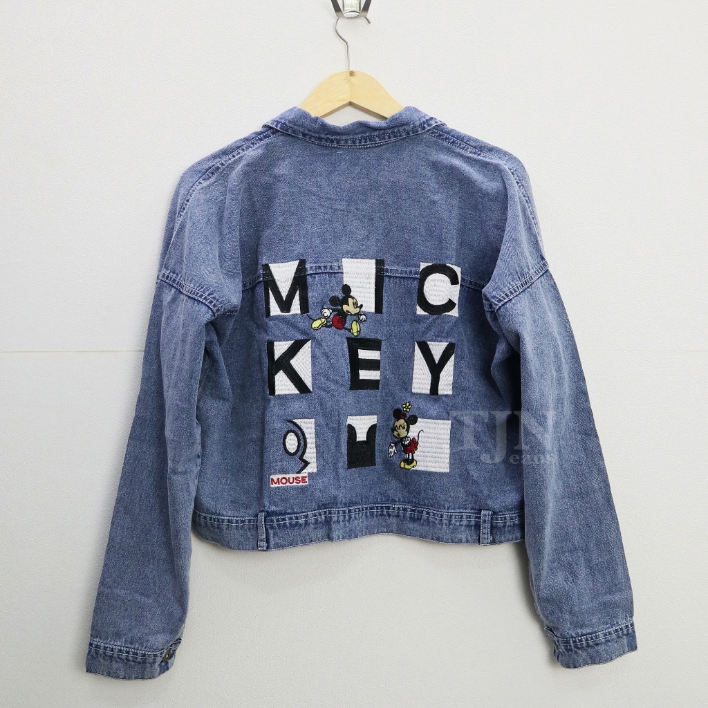 TJN Oversize mickey dom jacket jeans wanita