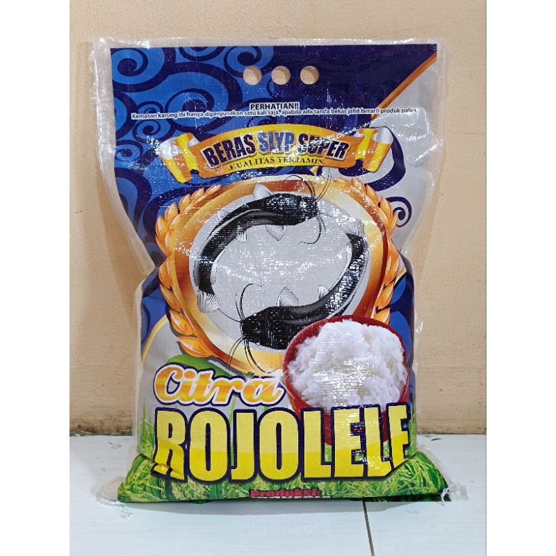 

Beras kemasan premium karung rojolele 10Lt hasil pulen enak bekah