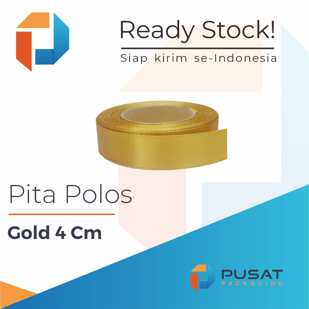 

Pita Satin Gold Polos 4 cm