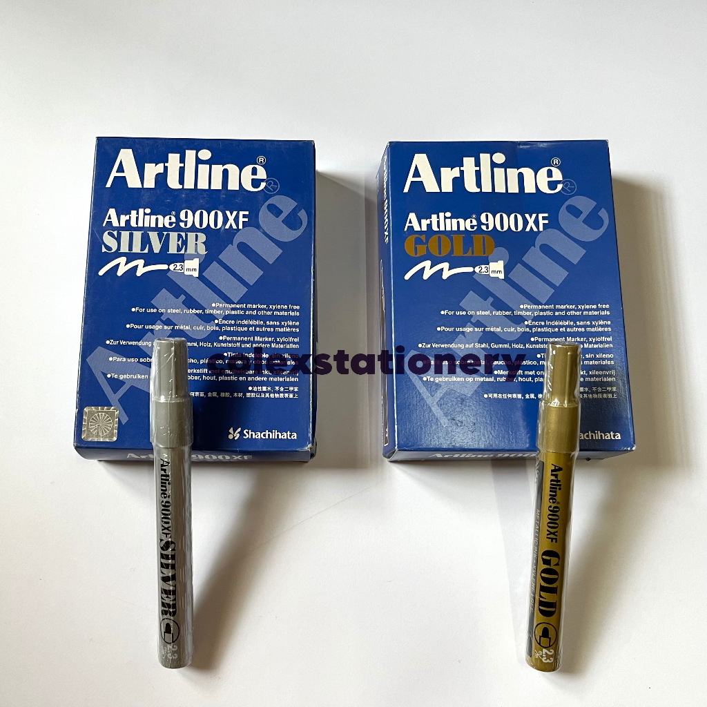 

Spidol Permanent / Spidol Permanent Warna Metalic Gold Dan Silver EX-900 Artline (1 Pcs)