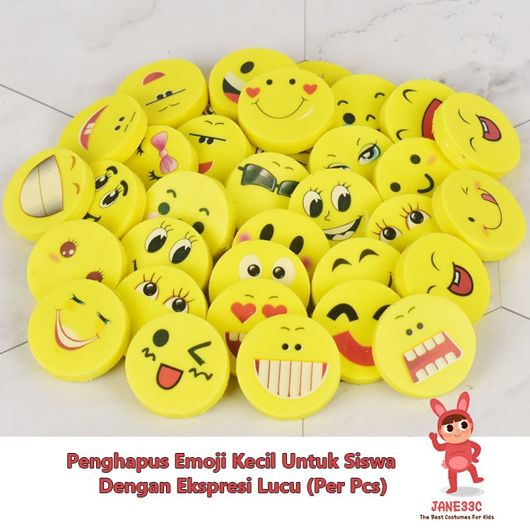 

Penghapus Emoji Kecil Untuk Siswa Dengan Ekspresi Lucu