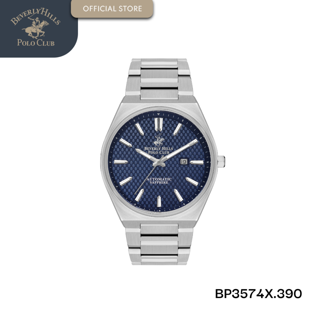 Beverly Hills Polo Club Jam Tangan Pria BP3574X.390 Dark Blue- Silver