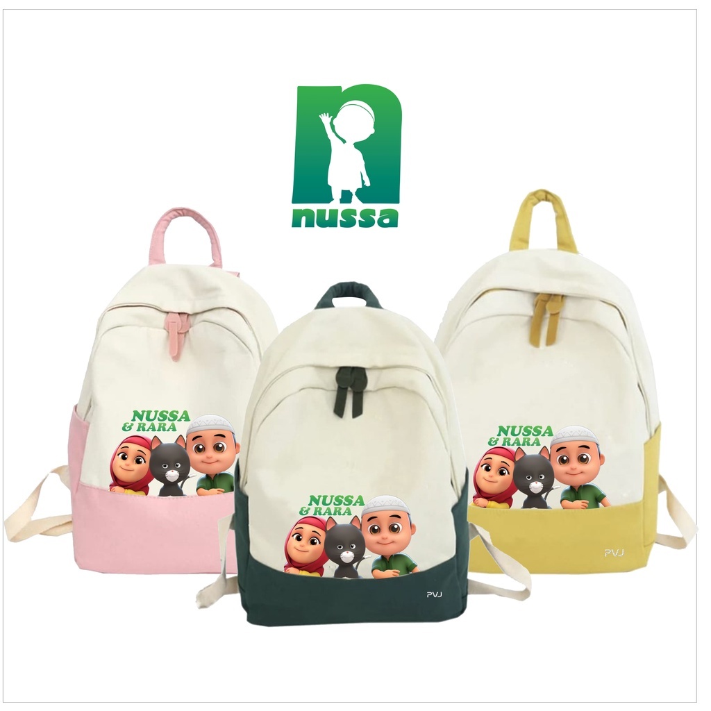 TAS RANSEL BACKPACK ANAK SEKOLAH MOTIF NUSA DAN RARA UNISEX (FREE NAMA)