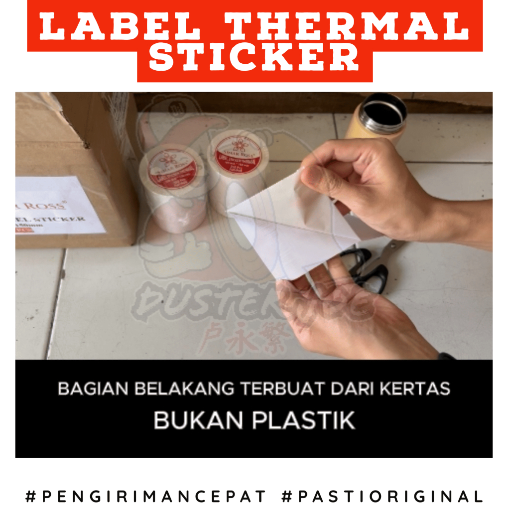 

HJK Sinar Ross Label Kertas Thermal Barcode 100x150 Isi 250 Lembar Per 1 Rol