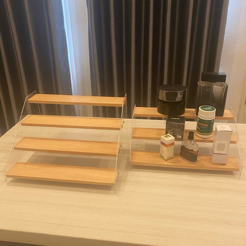 Rak Kayu 4 Susun Rak Kosmetik Bumbu Rak Serbaguna 4 Susun