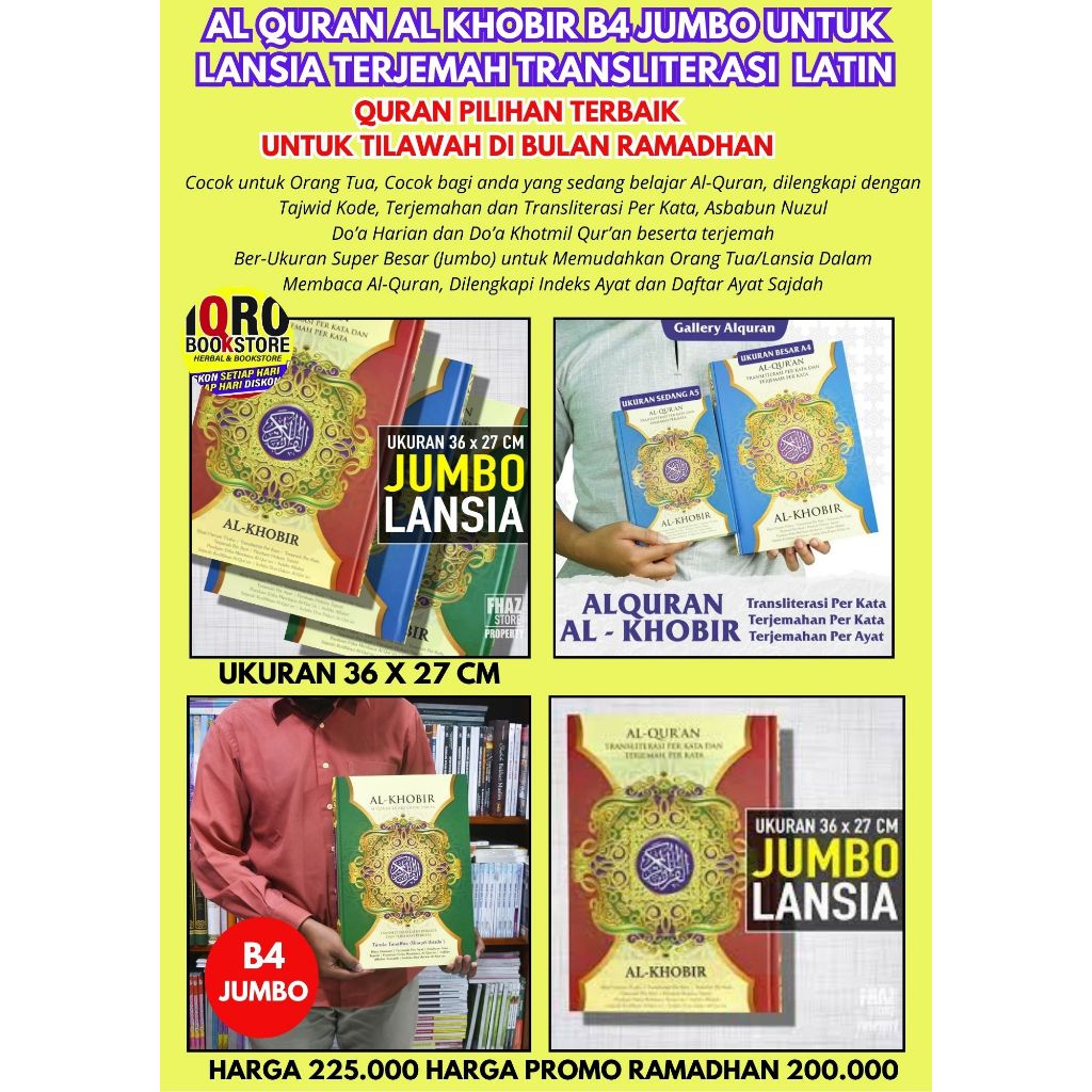 ALQURAN AL KHOBIR B4 JUMBO UNTUK LANSIA