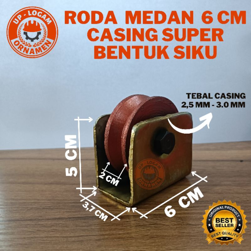 Roda Pagar Besi Gerbang Rumah  Medan Ukuran 6 Cm  / Model Siku
