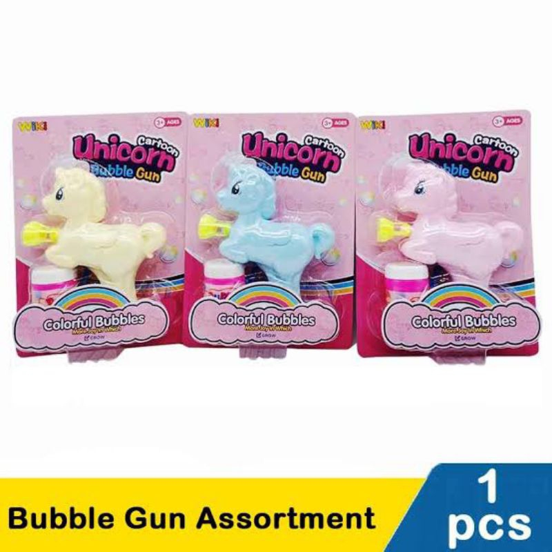 MAINAN ANAK WIKI BUBBLE GUN UNICORN ASSORTMENT