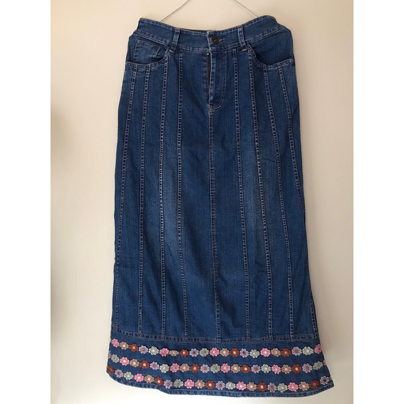 Preloved rok jeans panjang