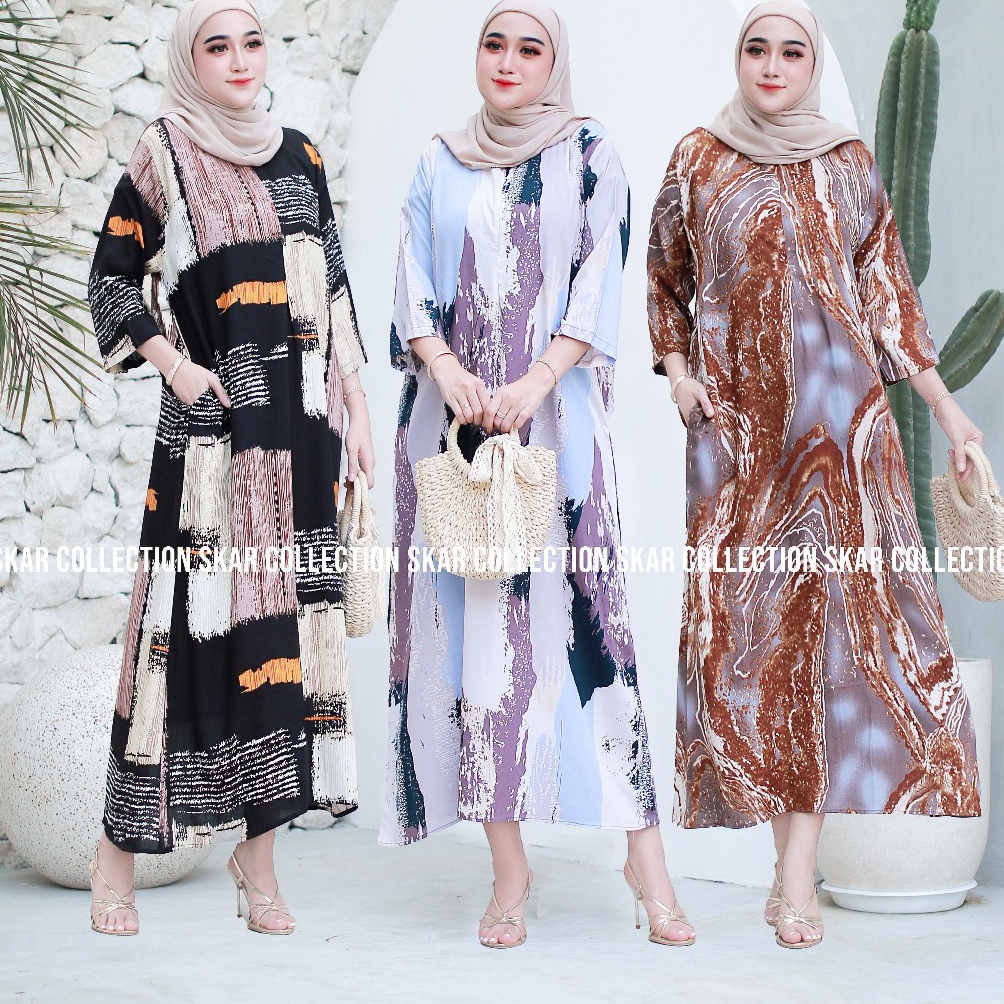 ART X69P daster gamis lengan panjang daster rayon panjang daster busui kekinian daster lengan panjan