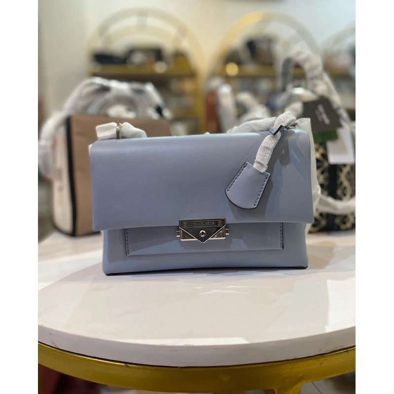 Mk Cece Medium Flap Blue Pale