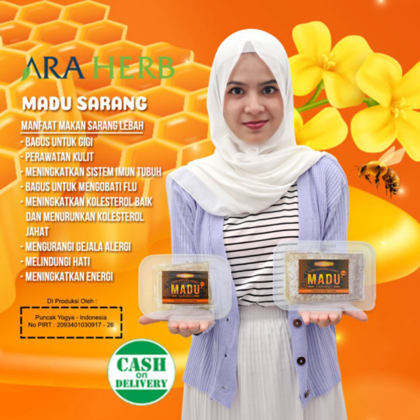 

Unik Madu Sarang Asli Honeycomb Malifera 500gr / Madu Melifera Premium Asli Berkualitas