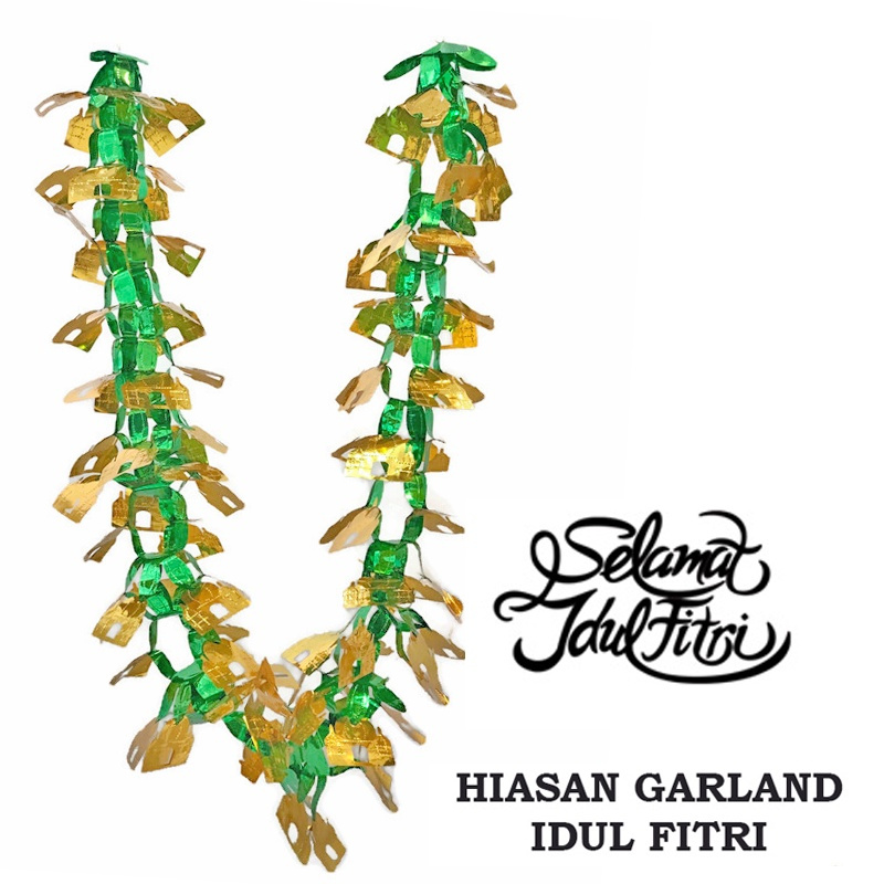 Hiasan Dinding Garlan Ornamen Masjid Dekorasi Lebaran Idul Fitri Garland Jumbo Gold Masjid Murah 57.