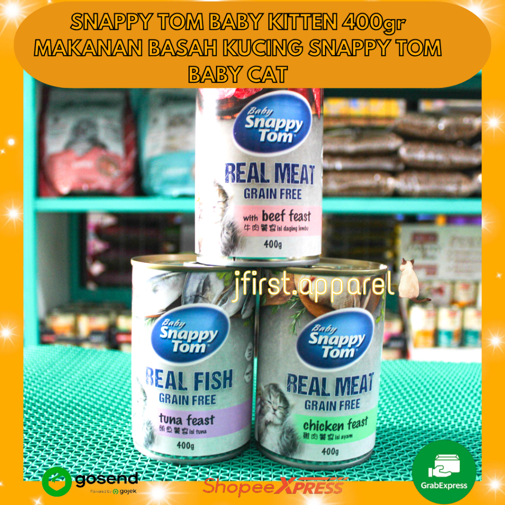 SNAPPY TOM BABY KITTEN 400G | MAKANAN BASAH KUCING SNAPPY TOM BABY CAT