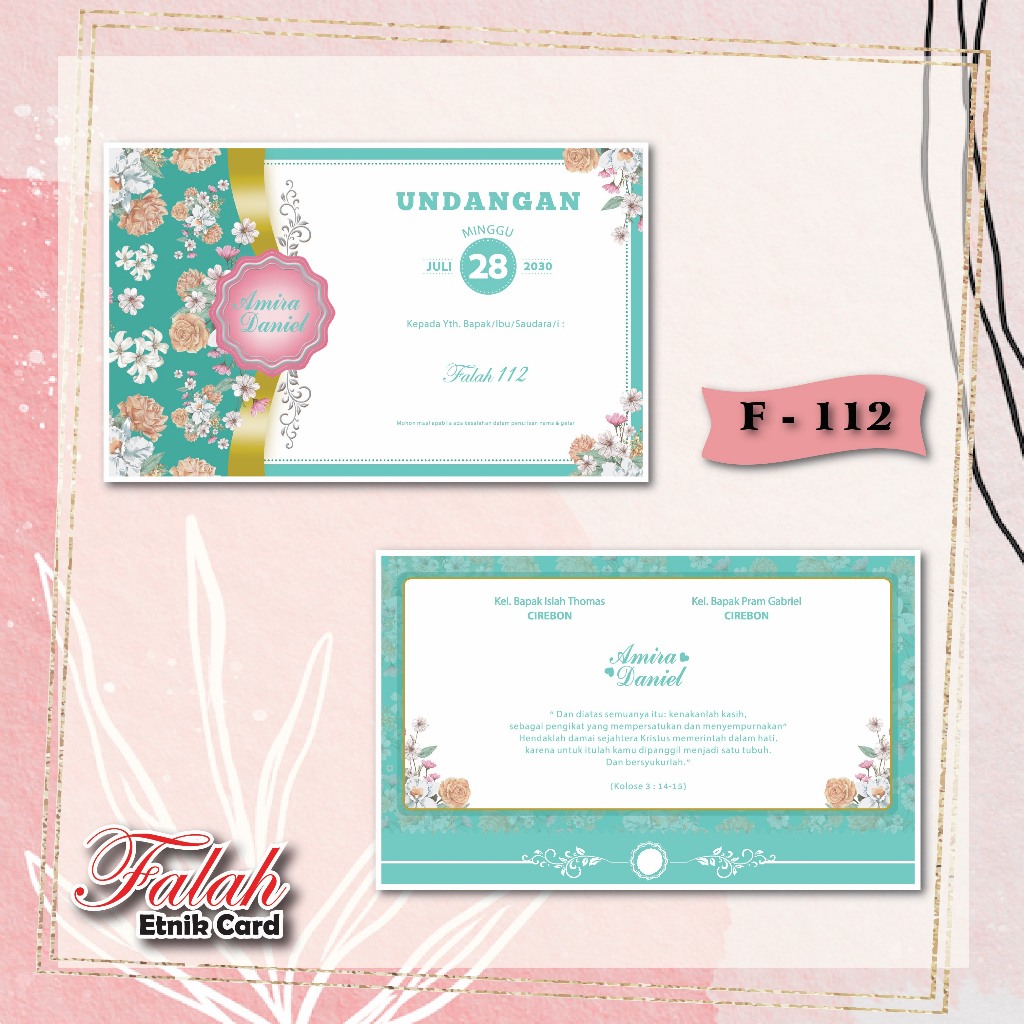Blangko Undangan Pernikahan Falah 112 Harga Murah