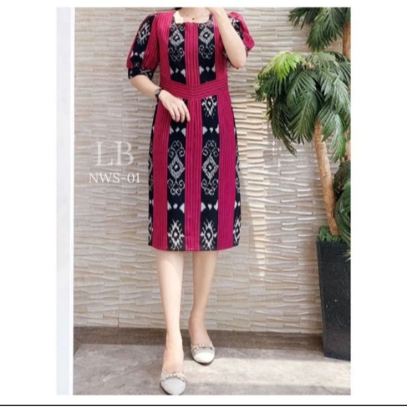 DRESS TENUN WANITA,DRESS ETNIK WANITA,DRESS MODREN