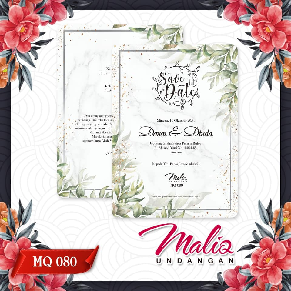 Blangko Undangan Pernikahan Maliq 80 Harga Murah