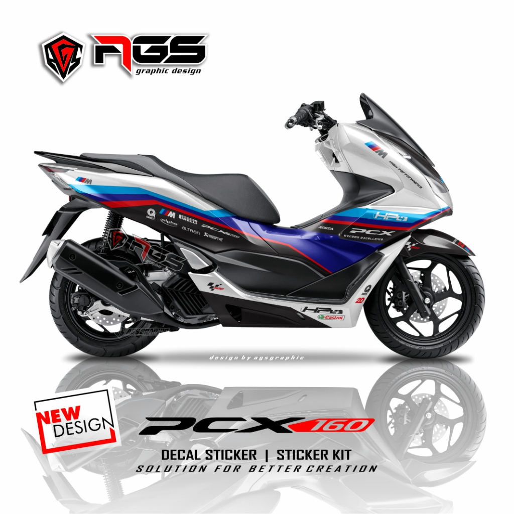 DECAL HONDA PCX160 FULL BODY / DECAL STIKER PCX 160 BMW / decalpcxagsgraphic