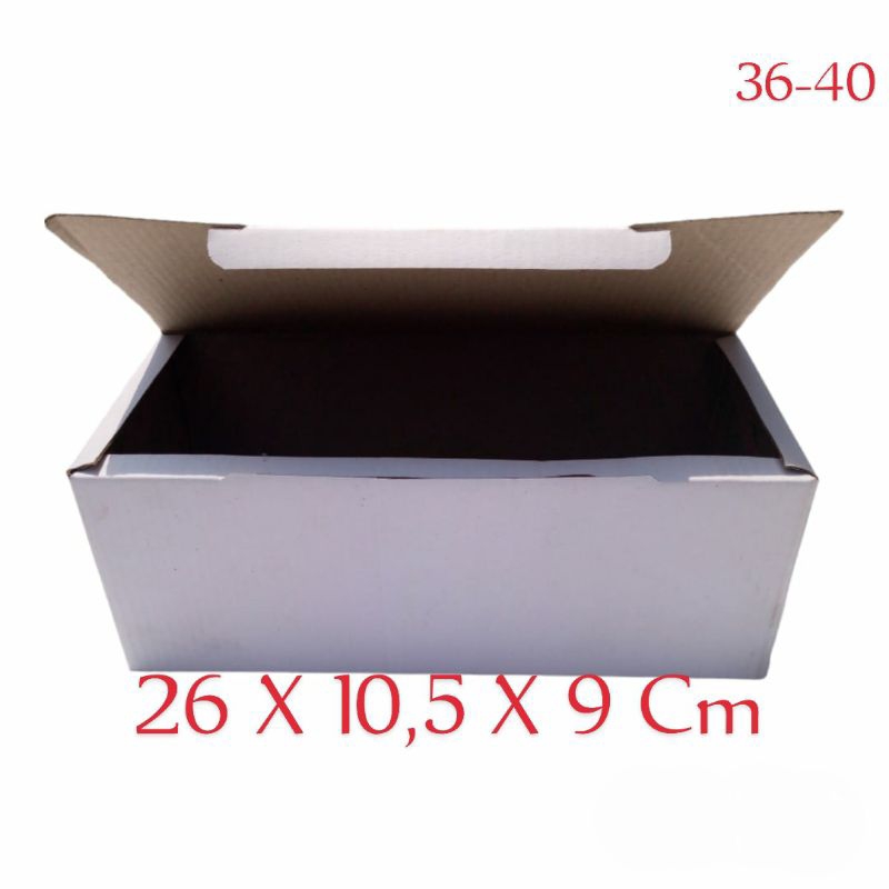 

Kardus/Box/Dus Sepatu Sandal Putih Ukuran 36-40