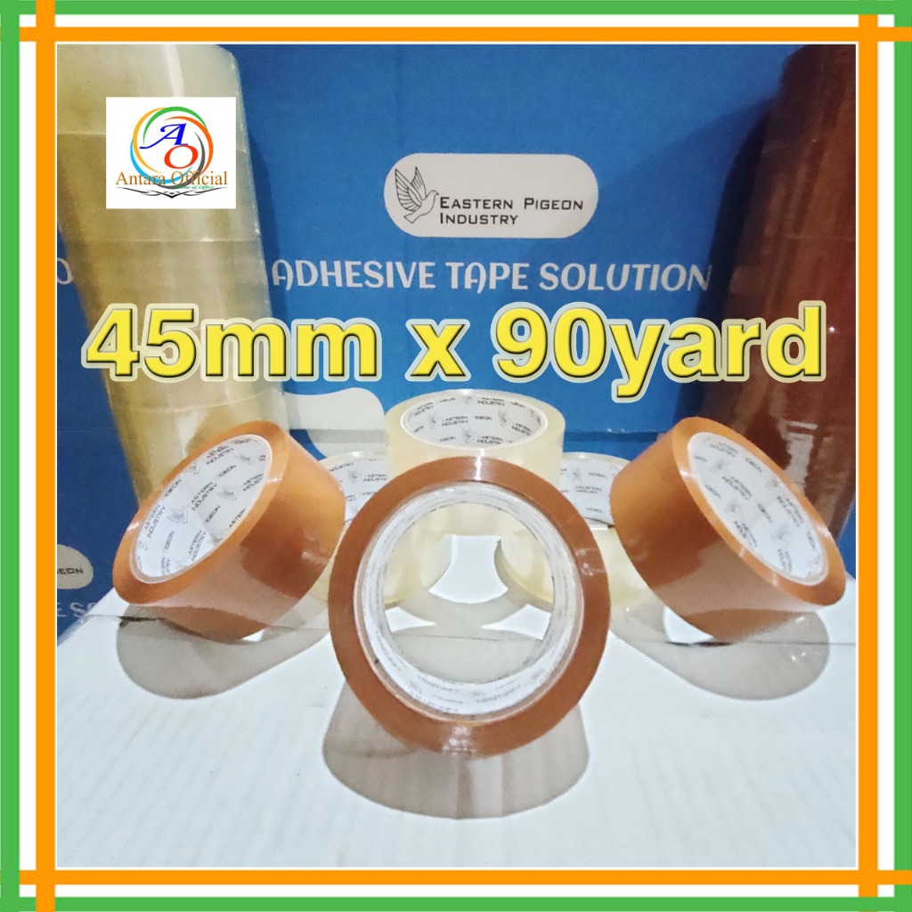 

Lakban 2 Inch 45mmx90yard 45 micron Isolasi Selotip Clear Adhesive Tape Lakban Bening Coklat Opp Packing Transparan Super Lengket