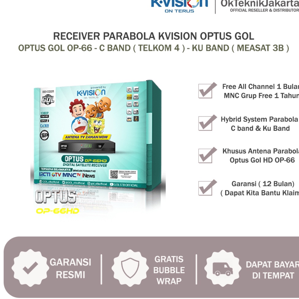 Receiver Parabola Optus New OP 66 HD Bisa Buka MNC Group