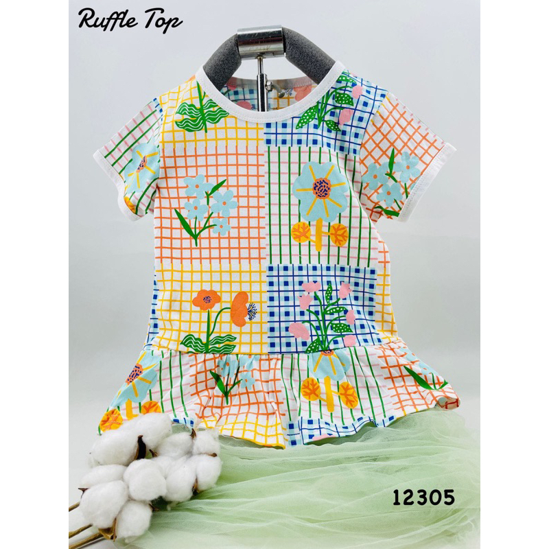 Ruffle top Flower Anak Murah