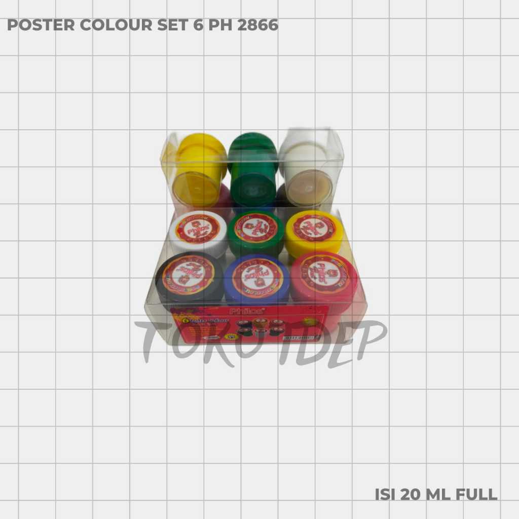

Cat Poster Philos 6x20ml / Poster Colour Set 6 Warna / Cat Air Color Philos PH-2866