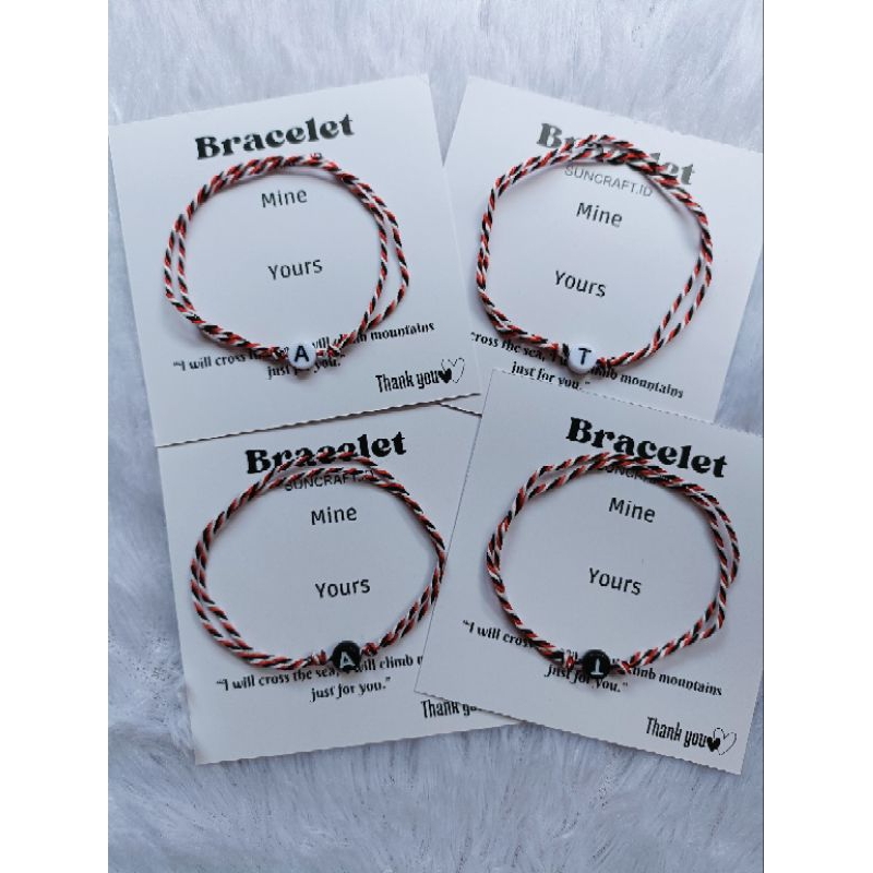 (BISA COD) Gelang Tridatu Inisial 1mm | Gelang Tridatu khas Bali