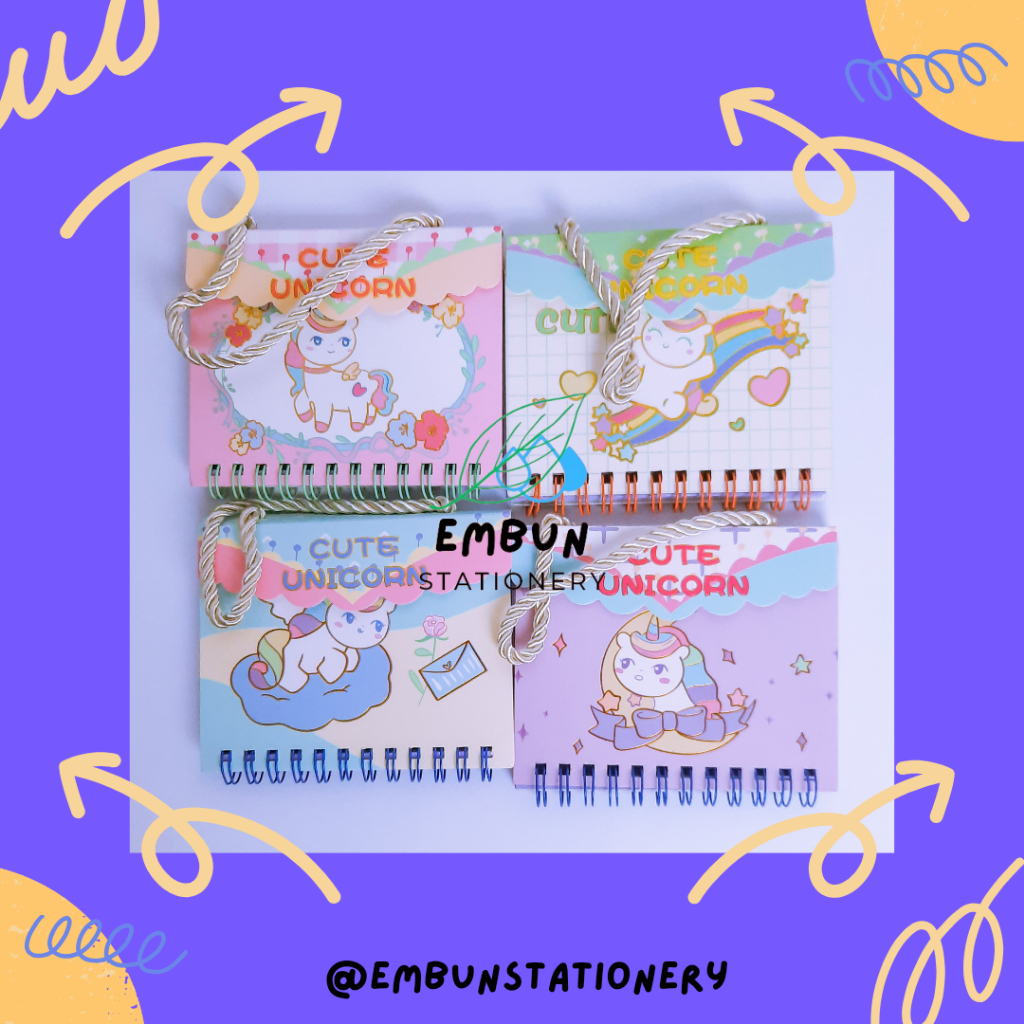 

Buku Notes Spiral Tali Lucu Unik Unicorn