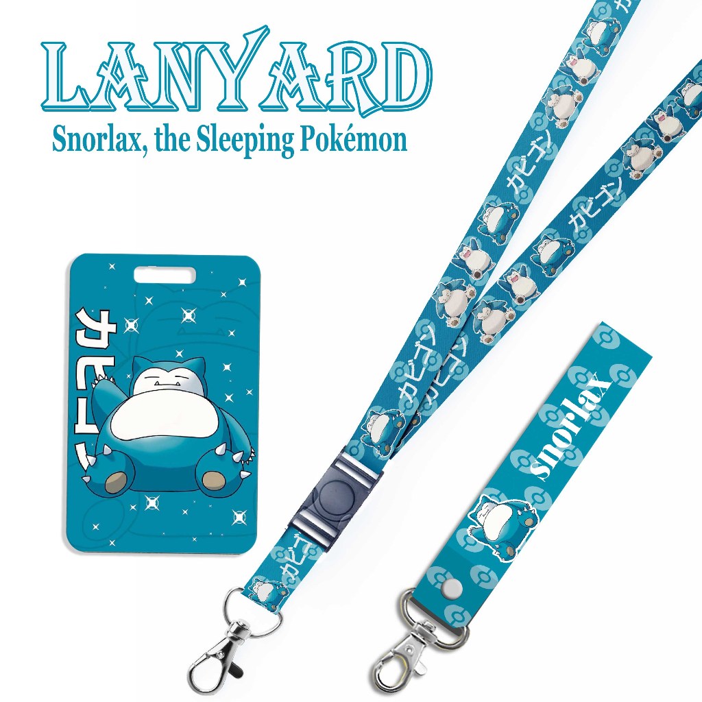 

STRAP LANYARD CARD HOLDER Pokemon Snorlax ID Card Gantungan Kunci Handphone