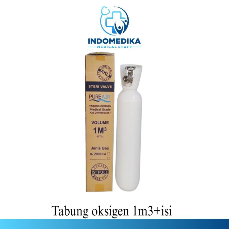 Tabung Oksigen 1M3 Pure Air ( tabung + isi O2 saja )