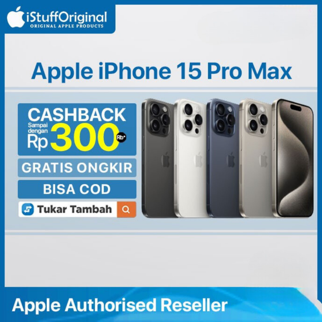 RESMI iPhone 15 Pro Max 1TB 512GB 256GB iBox New Bukan Second