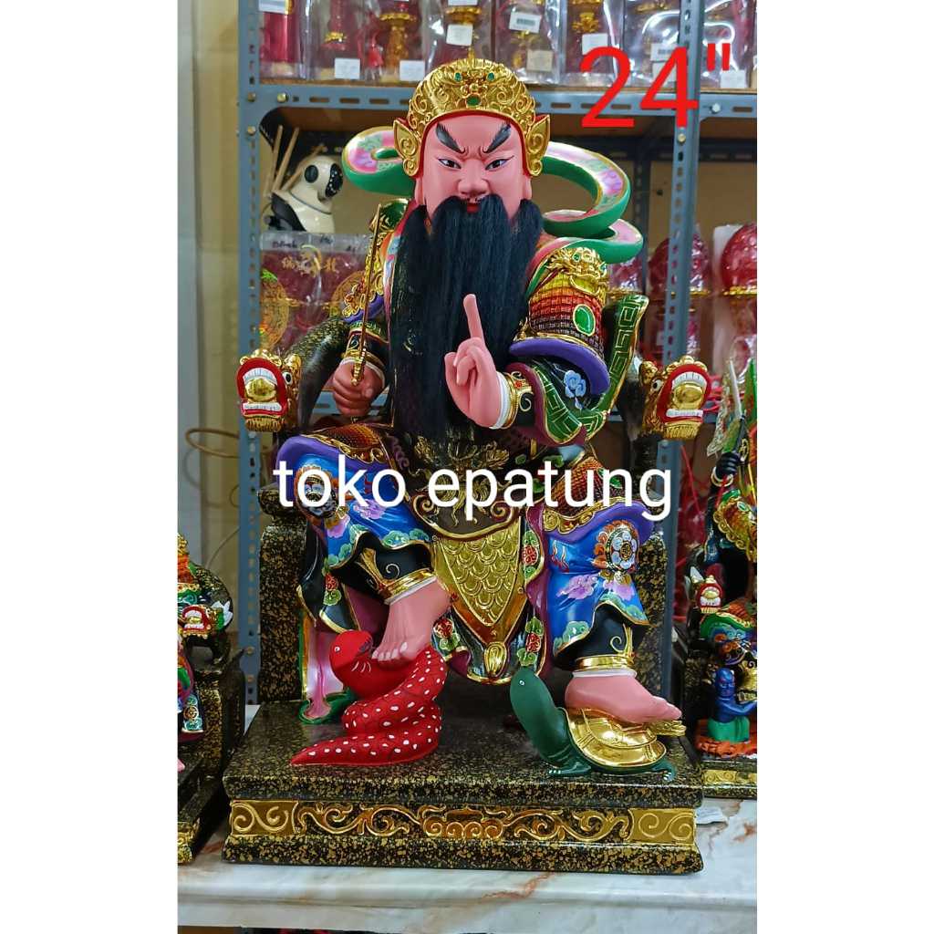patung dewa siong te kong /Hian Tian Shang Ti - kayu taiwan - 24 inch