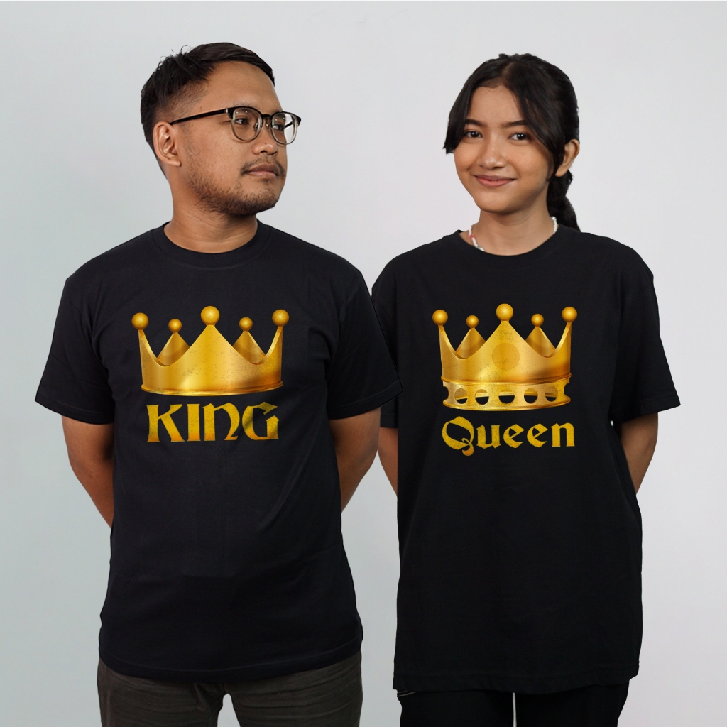 Desain Kaos Keren - Kaos Couple Romantis King dan Queen Crown