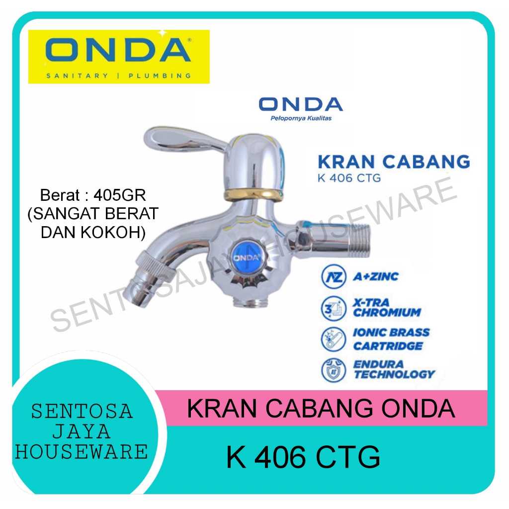 KRAN CABANG ONDA K 406 CTG / KRAN CABANG SHOWER KAMAR MANDI ONDA K 406 CTG