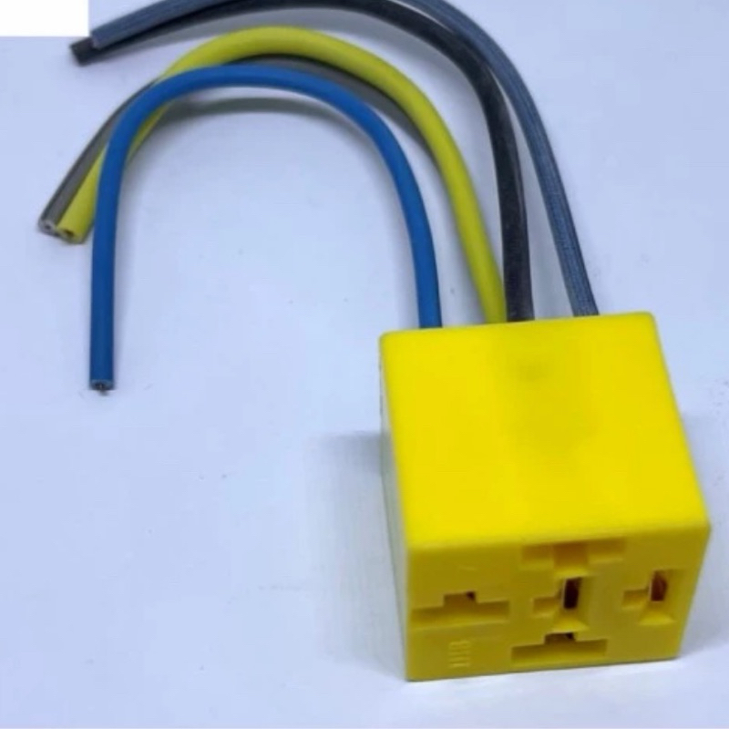 SOKET RELAY KLAKSON STATER 5 KAKI KABEL UNIVERSAL MOTOR MOBIL