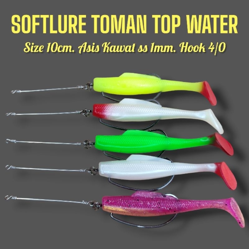 SOFTLURE TOMAN 10CM. SOFLUR TOMAN. UMPAN CASTING TOMAN.