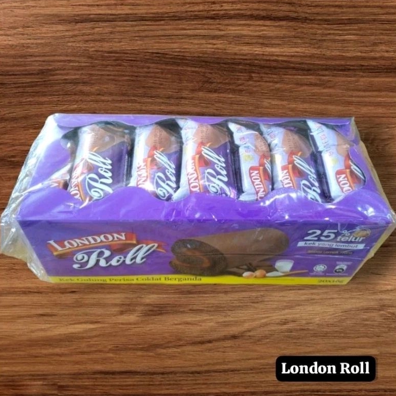 

london roll kek gulung perisa coklat